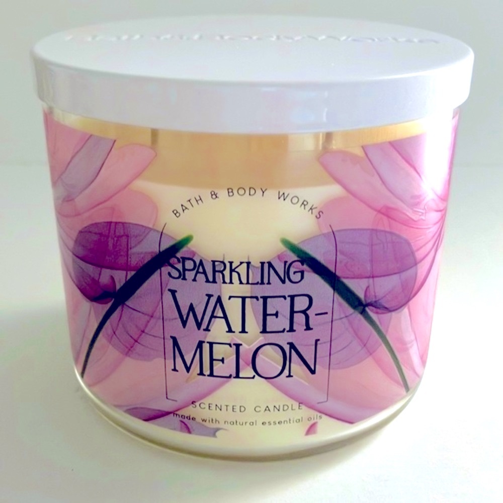 🍉 Bath & Body Works SPARKLING WATERMELON 3 - WICK CANDLE 🕯️ NWT ‼️